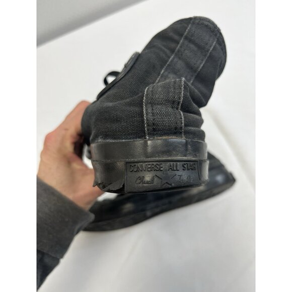 VTG Men’s Black Size 10 Converse High Tops Distressed/Grunge/Retro 🤩 - Picture 7 of 10